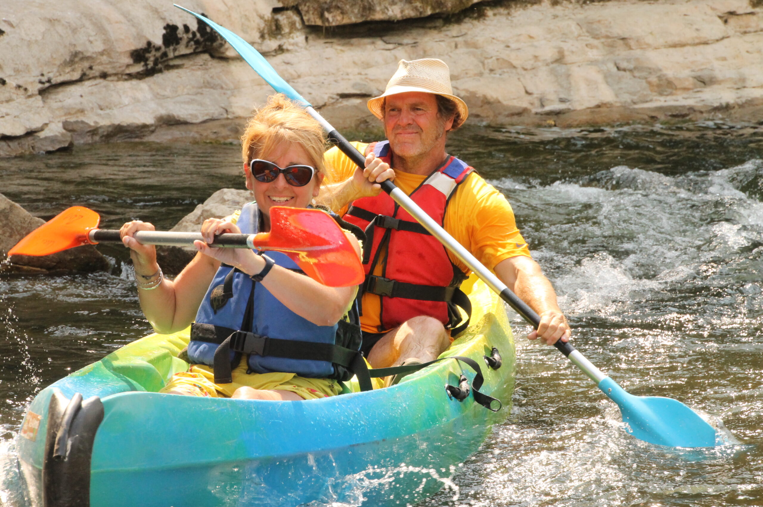 Canoë Chassezac couple