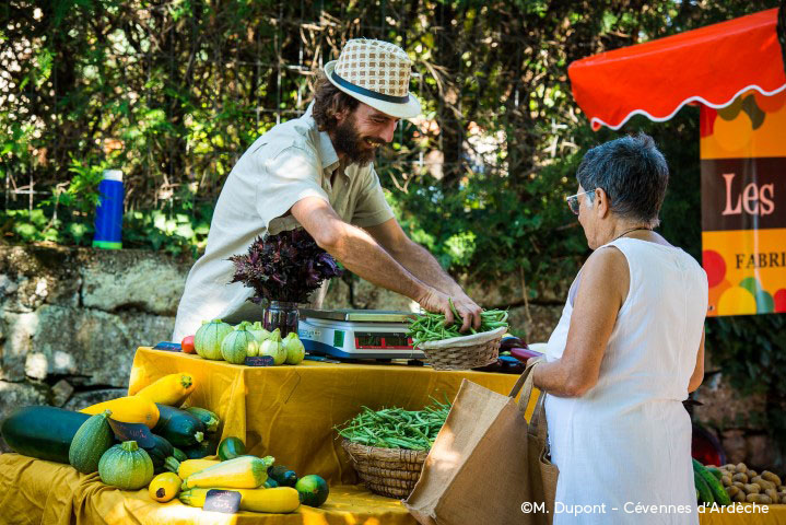Marché de producteurs – Payzac, le 29 juillet 2018.