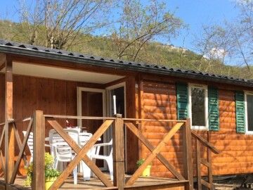 Camping Domaine Arleblanc Ardeche :Holzchalet 2 Zimmern