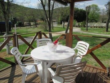 Camping Domaine Arleblanc Ardeche :Holzchalet 2 Zimmern